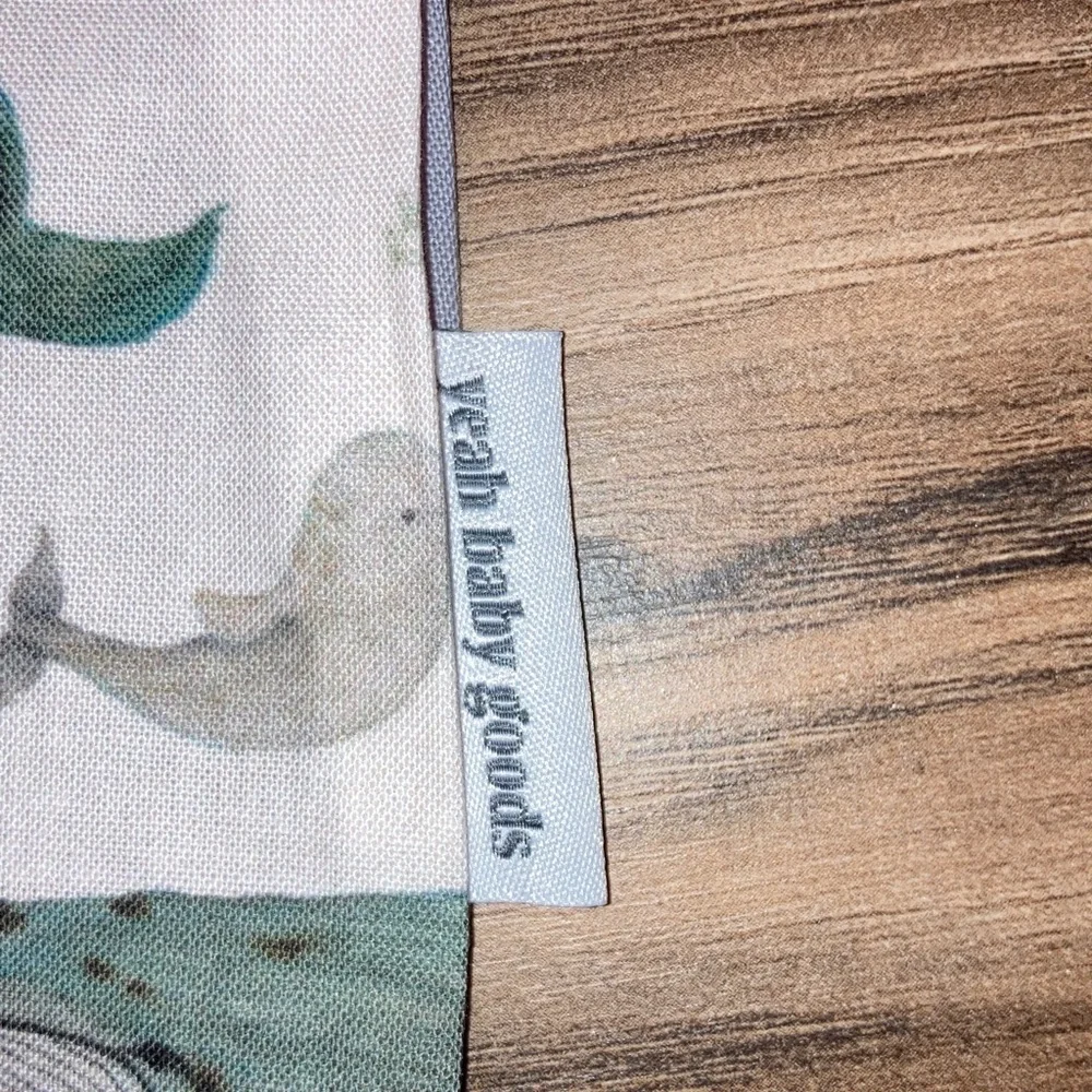 #165. 🆕 NWOT - Yeah Baby Goods - Ocean Print High Chair Cushion Cover